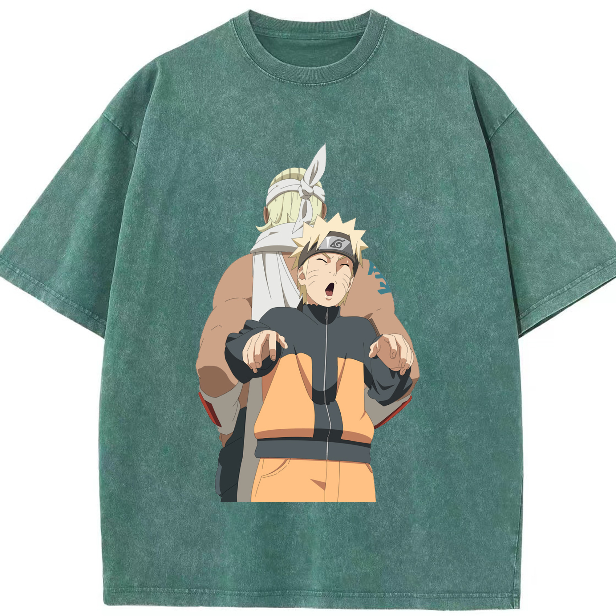 （画像用） NARUTO -ナルト- うずまき ナルト Uzumaki Naruto 綿100% ヴィンテージ風 半袖Tシャツ（フロントプリント）